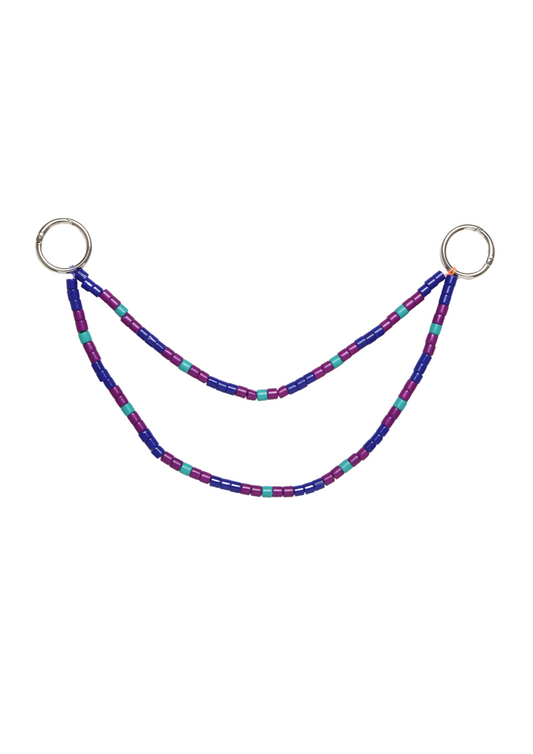 Double Layered Purple & Blue Bag Charm