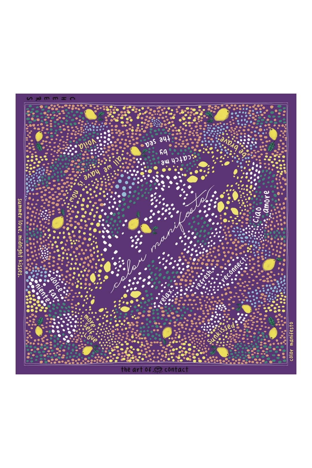 %100 pamuk kumaş renkli desenli mor bandana