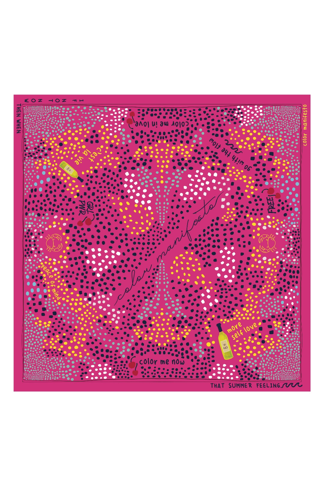 %100 pamuk kumaş renkli desenli pembe bandana