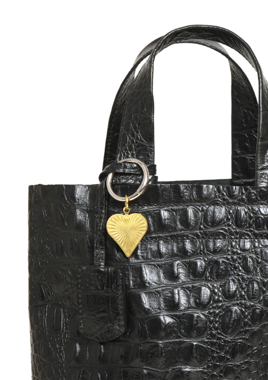 Tiny Bag Charm - Gold Heart