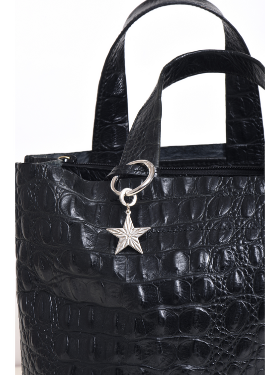 Tiny Bag Charm - Silver Star