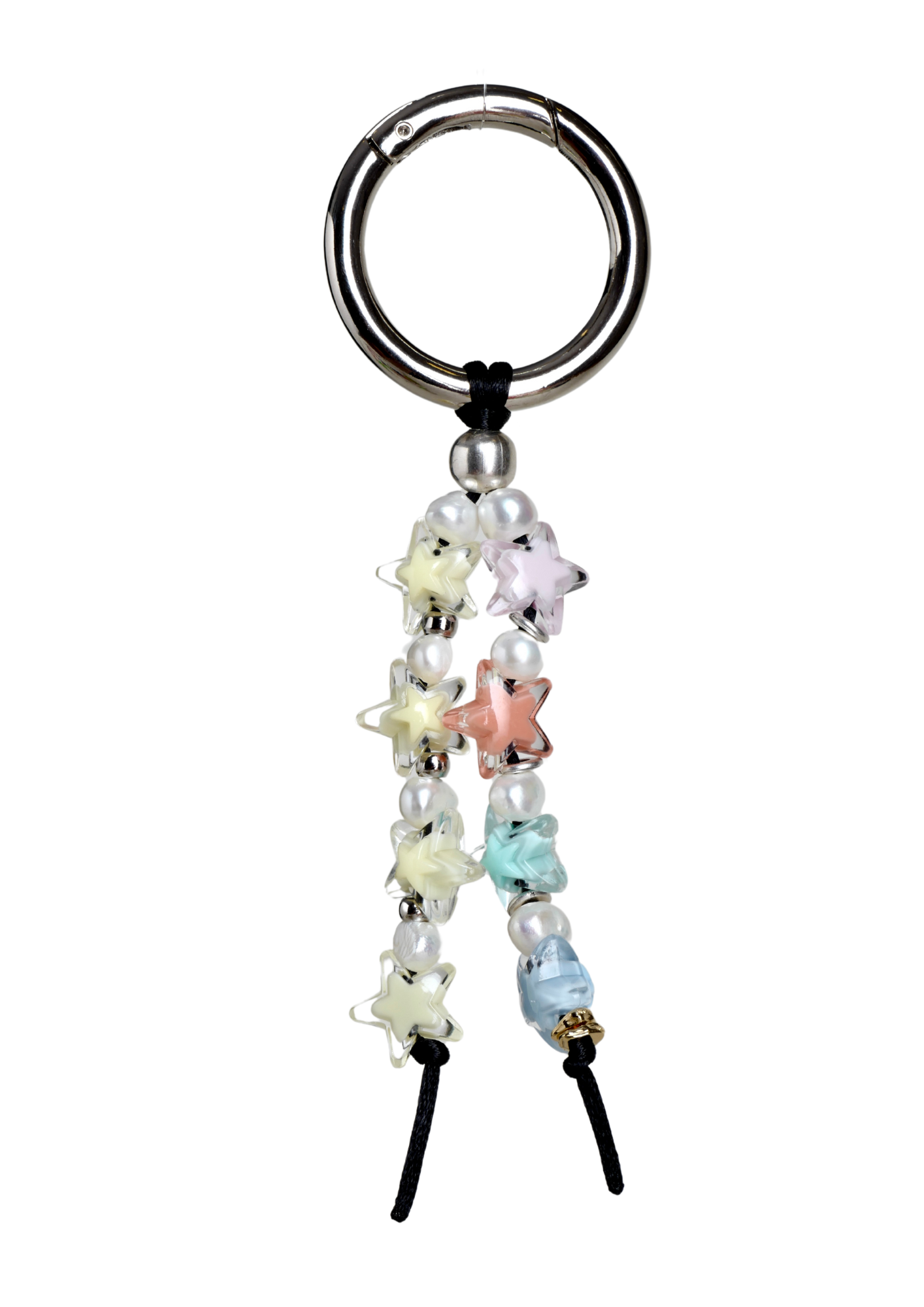 Bag Charm with Pearls and Stars