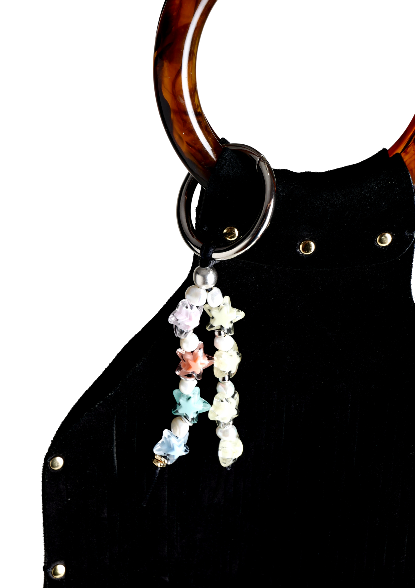 Bag Charm with Pearls and Stars