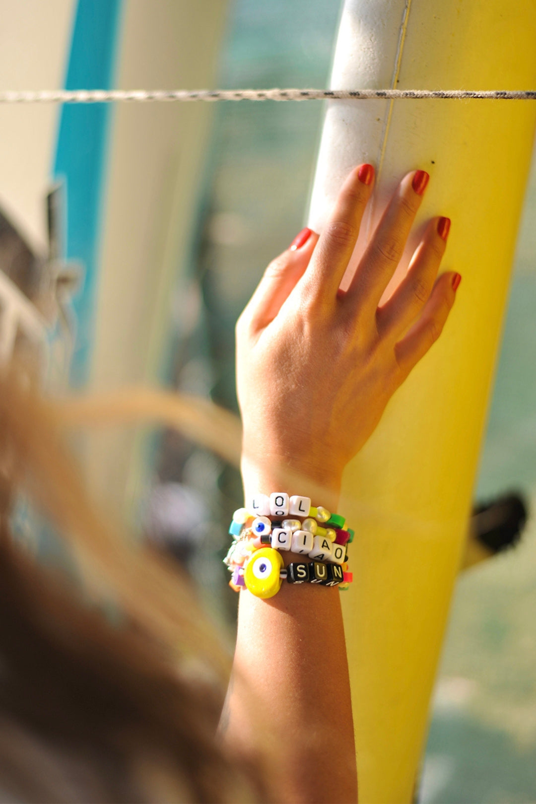 y2k handmade kandi bracelet 5pc set emo accessories scene core aesthetic  rainbow | eBay